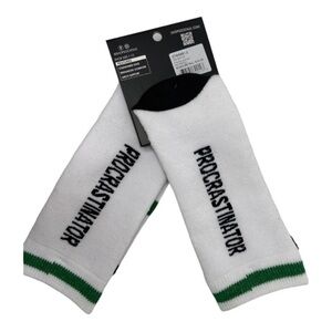 Procrastinator Crew Socks NWT